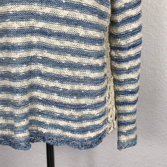 Free People Striped Crochet Sweater SW102 - Picture 2 of 8